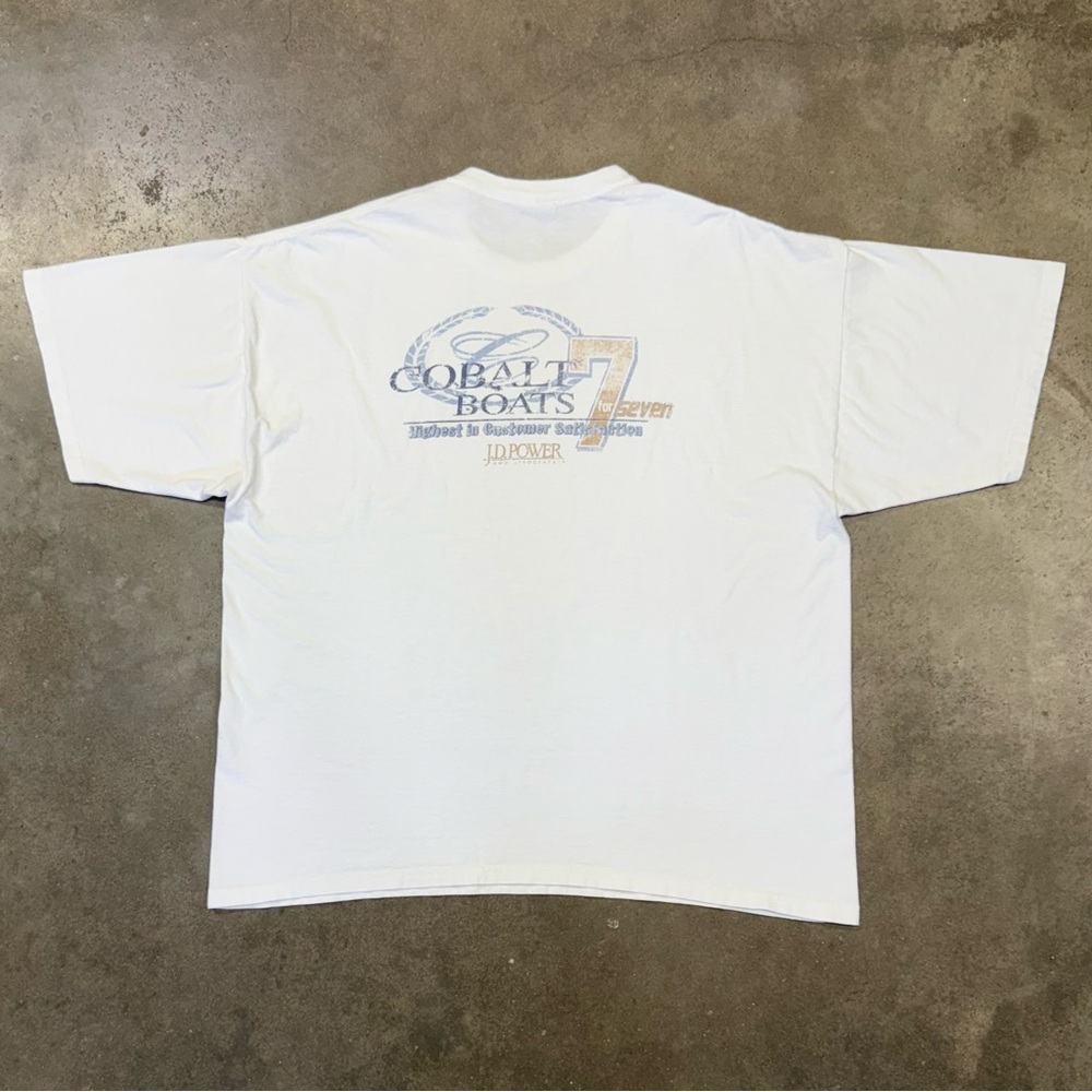 Vintage 2008 Cobalt Boats T-Shirt 2XL Gildan Cotton USA Marine Boating - Picture 3 of 8
